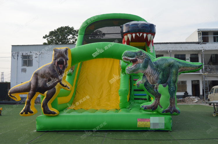 YKH036 Velociraptor Inflatable Slide