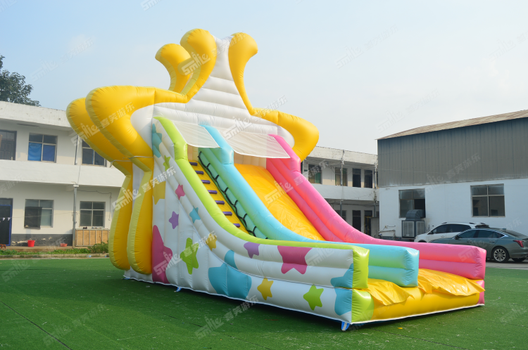 YKH040 Colorful Star Inflatable Slide