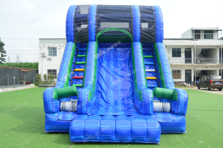 YKH050 Blue Marble Inflatable Slide