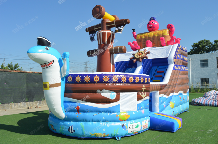 YKH063 Pirate Ship Inflatable Slide