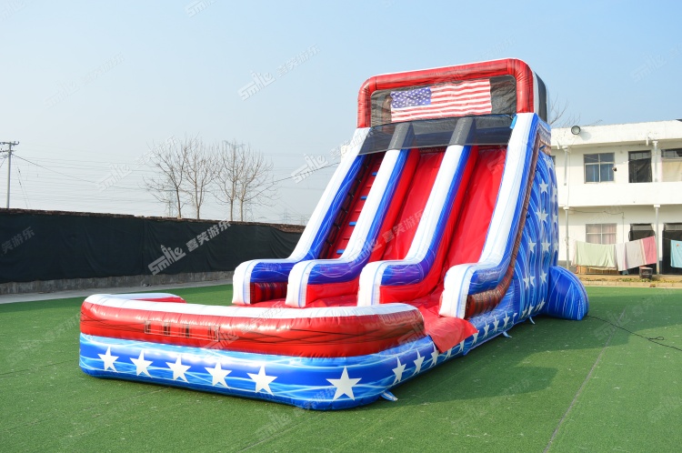 YKW025 Aerican Star Inflatable Water Slide