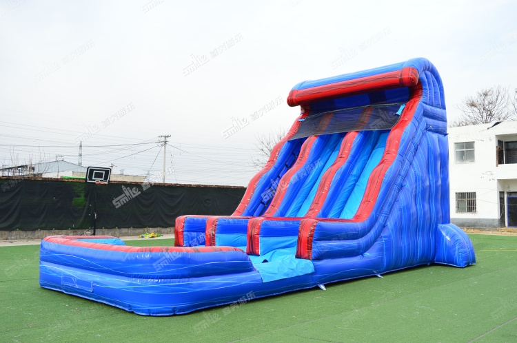 YKW026 Marble Blue Inflatable Waterslide