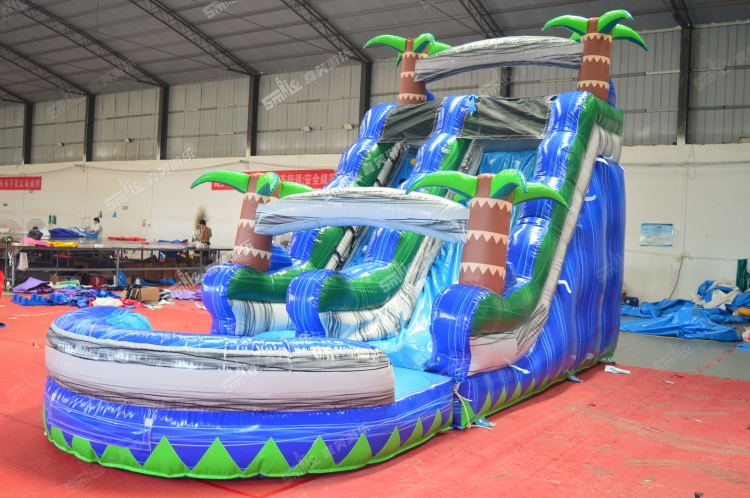 YKW034 Tropical Inflatable Water Slide