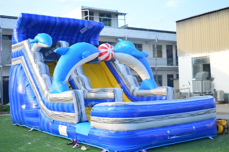 YKW035 Dolphin Inflatable Waterslide