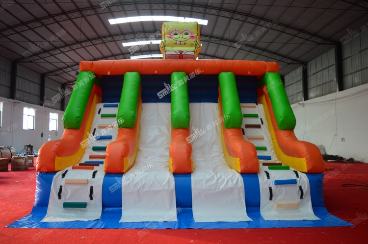 YKW083 Spongebob Inflatable Water Slide