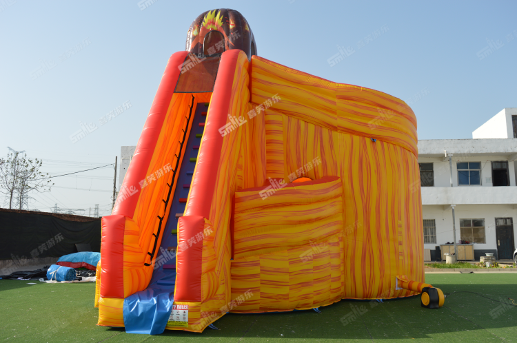 YKW087 Marble Yellow Inflatable Waterslide