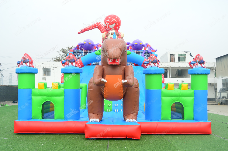 YKF014 Spiderman Inflatable Fun Park